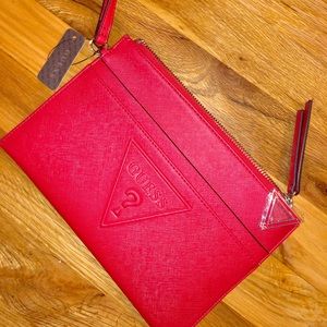 Cherry red Guess wristlet